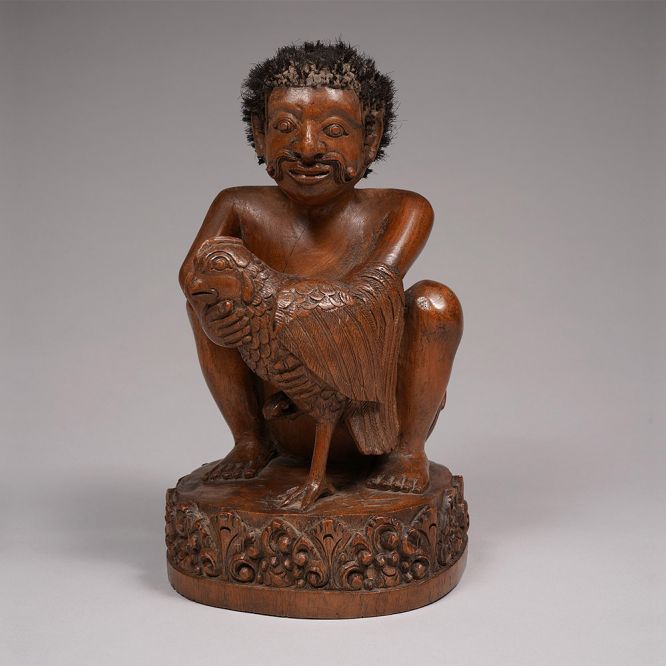 Man with His Prized Rooster